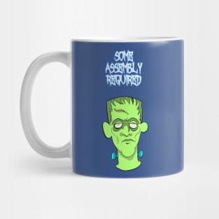 Some Assembly Required cute creepy cartoon Frankenstein monster horror Mug